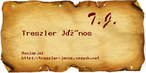 Treszler János névjegykártya
