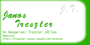 janos treszler business card